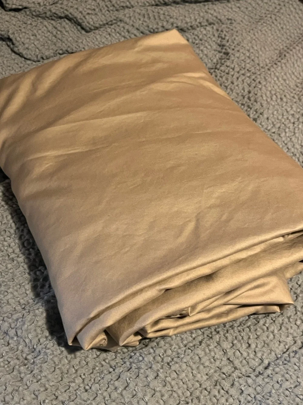 Charter Club ~ Grey/Silver Cotton Flat Sheet - Queen~